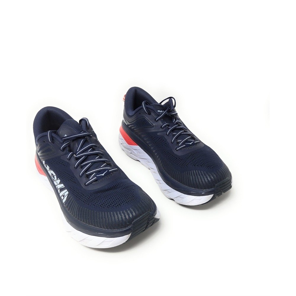 HOKA One Bondi 7 F27220J Women's Running Walking Shoes, Navy Blue Pink, Size 9.5